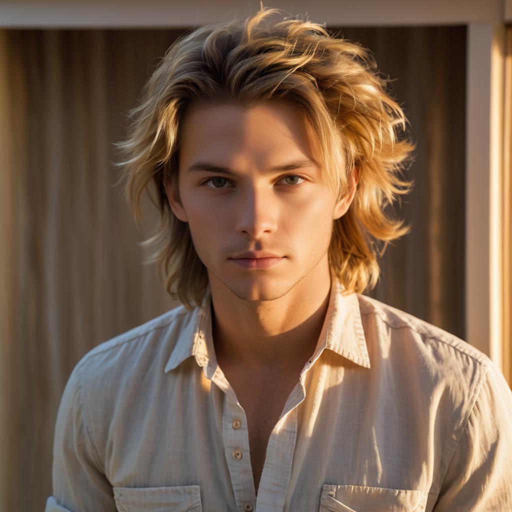 Warm Portrait of a Young Man