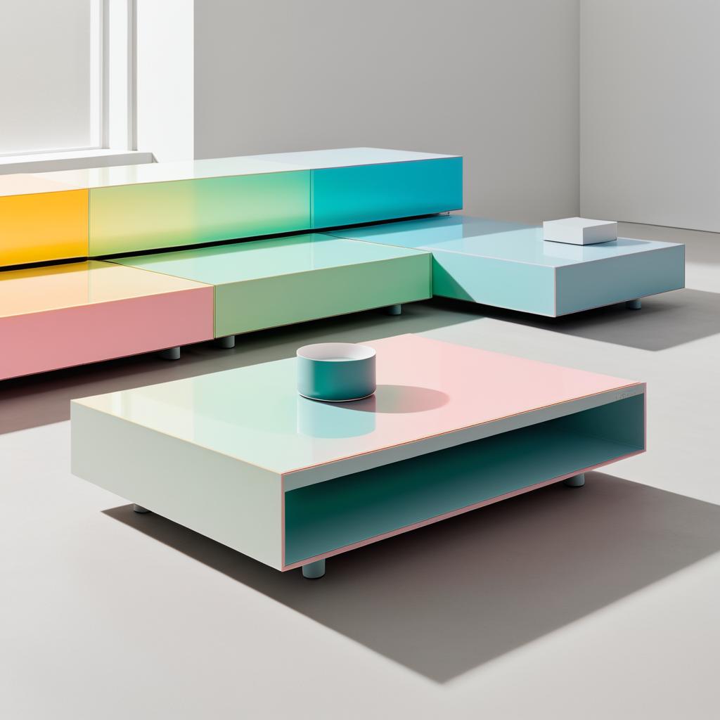 Artistic Colorful Coffee Table Design