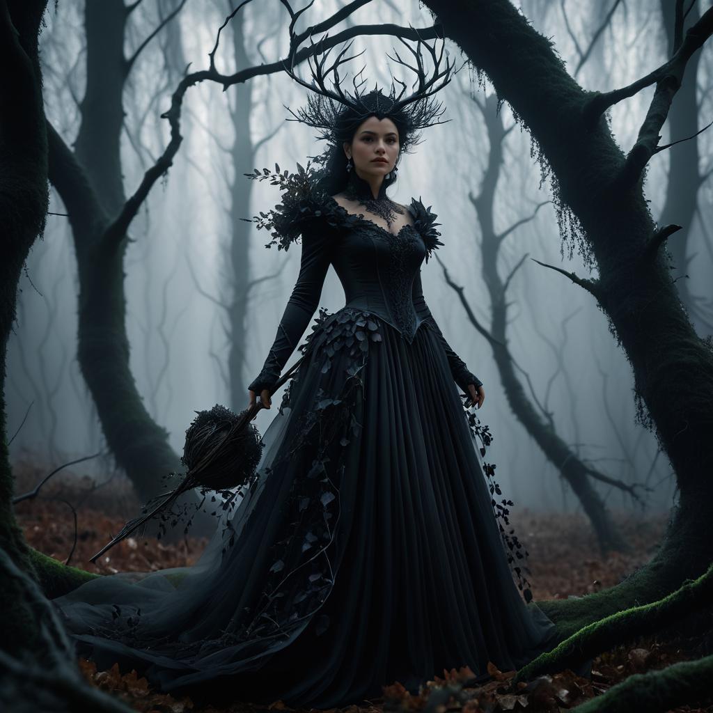 Enchanting Dark Witch in Thorny Grove