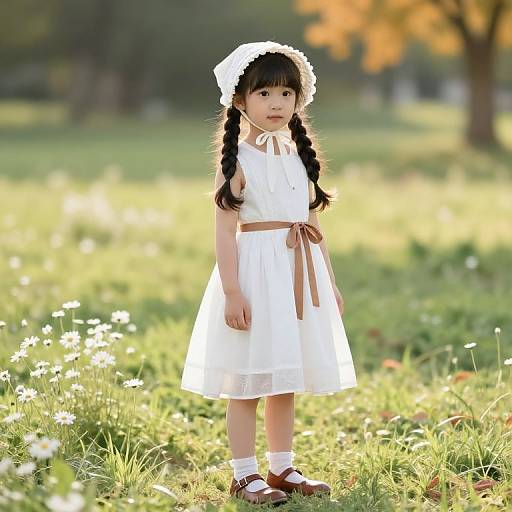 Young Girl in Sunny Meadow