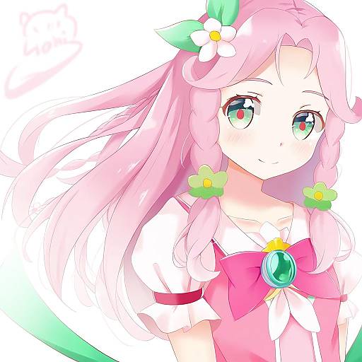 Illustration of Hanami kotoha, precure in the style of Nahaki