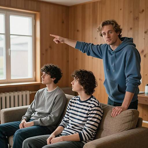 Casual Gathering in a Cozy Room