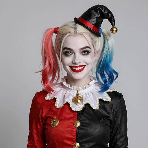 Photorealistic Harley Quinn Costume Portrait