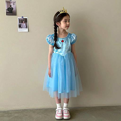 Charming Young Girl in Princess Costume