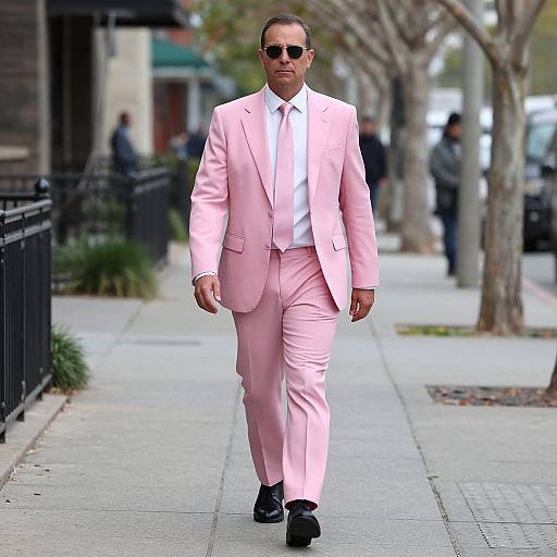 Man in Pink Pimp Suit Costume