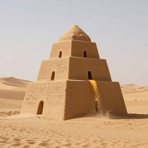 Ancient Sandcastle Amid Desert Vastness