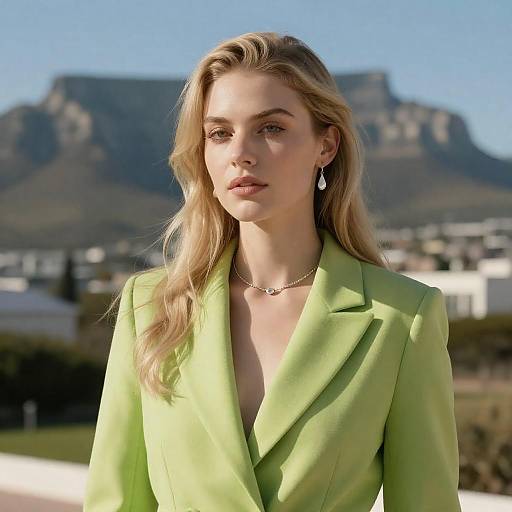 Lime Green Coat Beauty in Cape Town