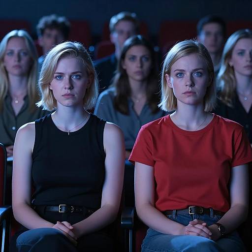 Intense Moments in Dim Theater Setting