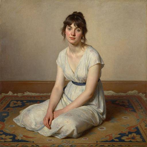 Serene Classical Portrait in Oil