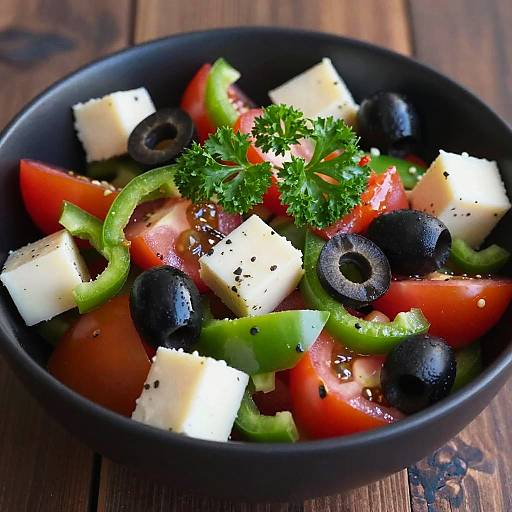 Vibrant Close-Up Colorful Salad Bowl