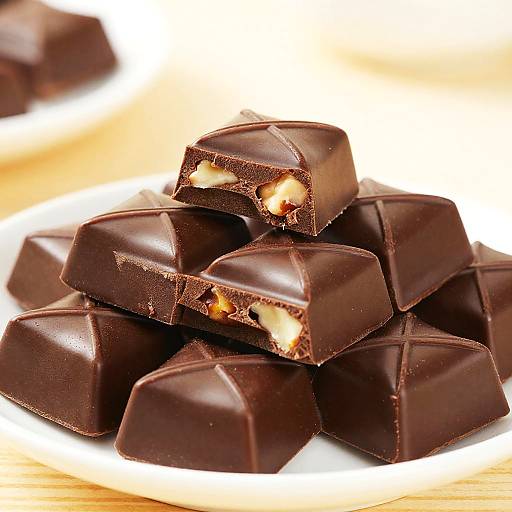 Pyramid of Glossy Nutty Chocolate Bars