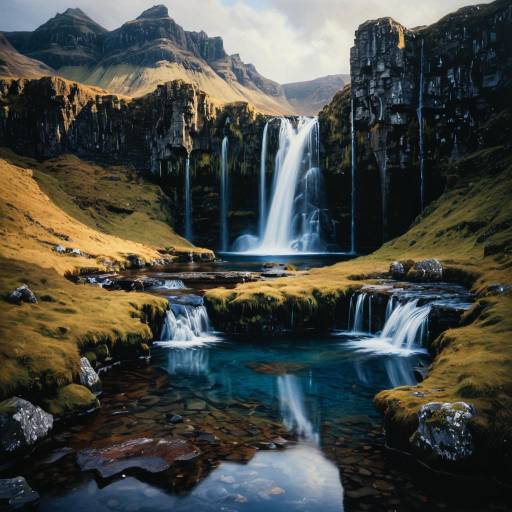 Romantic Oil Painting of Fairy Pools
