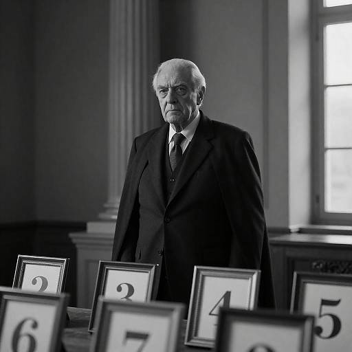 Elderly Man in Dark Suit Portrait