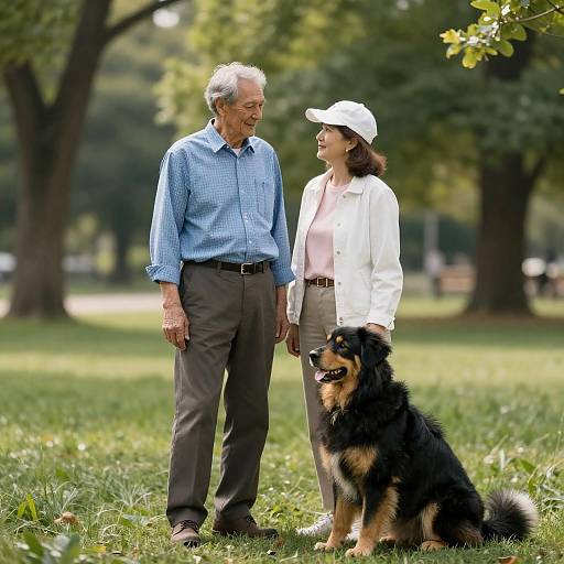 Charming Park Portrait of an Older Couple
