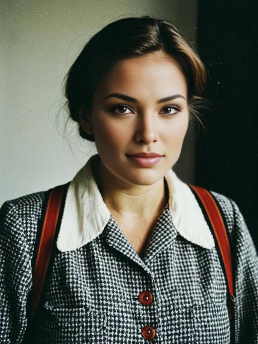 Portrait of Woman in Vintage Coat