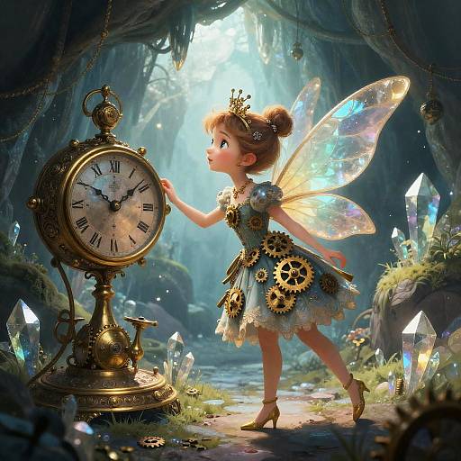 Clockwork Fairy in Crystal Cavern