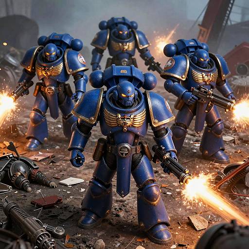 Ultramarines Advancing Warzone Scene