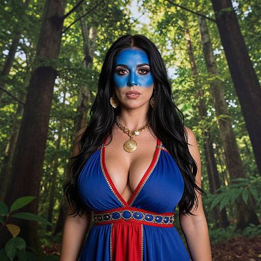 Confident Woman in Enchanted Forest