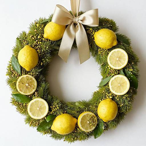 Lemon Pistachio Decorative Wreaths