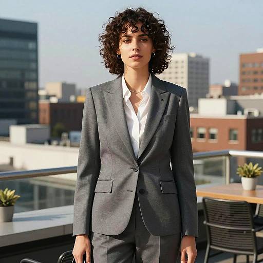 Curly Shag Hairstyle on Businesswoman