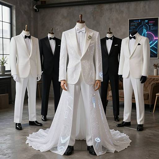 Cyberpunk Men's Wedding Fashion Collection