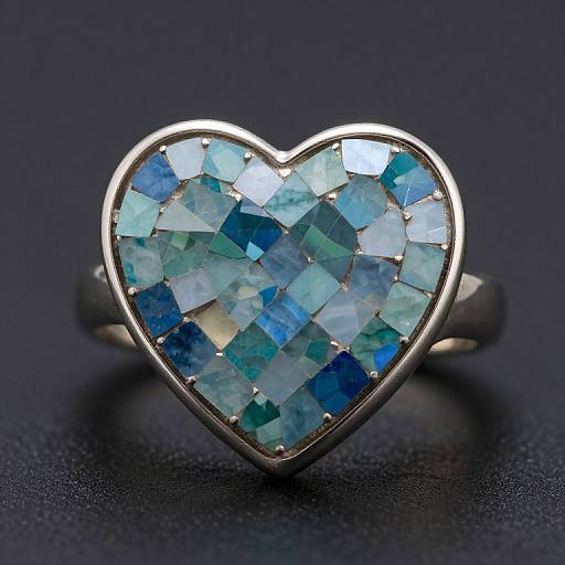 Sacred Heart Micro Mosaic Ring