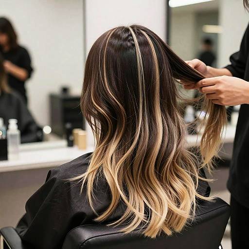 Meches Technique on Flowing Hair