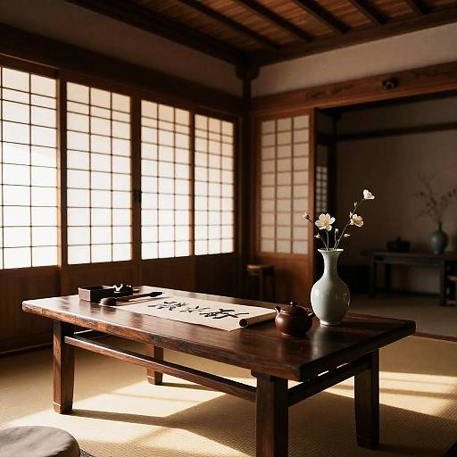 Realistic East Asian Interior Scene