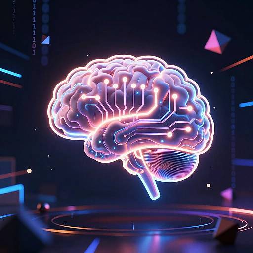 Futuristic AI Abstract Neon Art