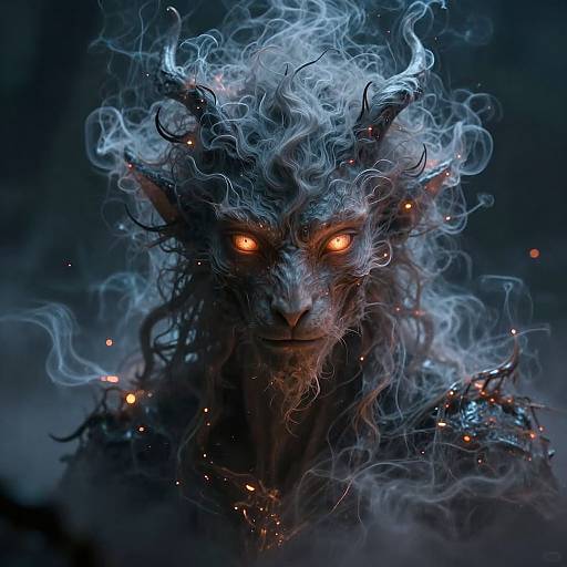 Ethereal Smoke Creature with Embers