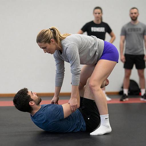 Intimate Gym Moment: Duo on Mat