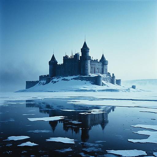 Icy Fortress on Frozen Tundra
