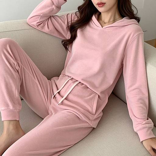 Cozy Pink Velour Onesie Lounge