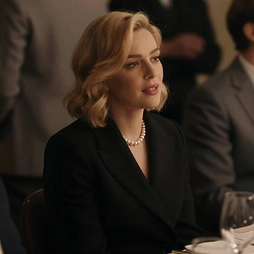 Elegant Woman in Dimly Lit Setting