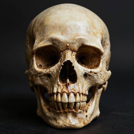 Hyper-Realistic Front Facing Skull