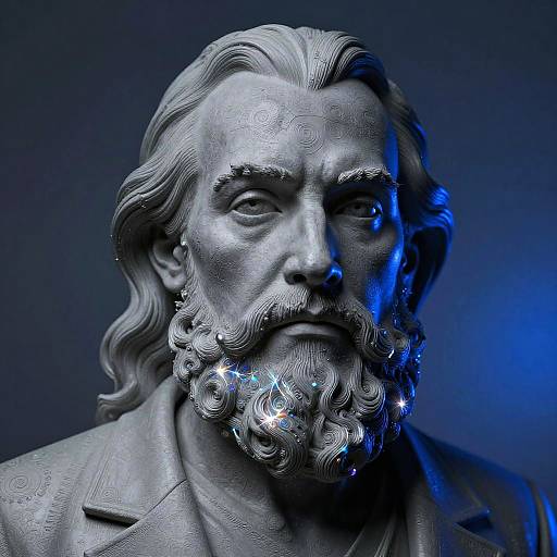 Dystopian Synthetic Philosopher Portrait