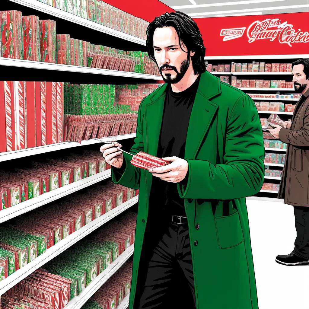 Keanu Reeves: Superhero Candy Canes Scene