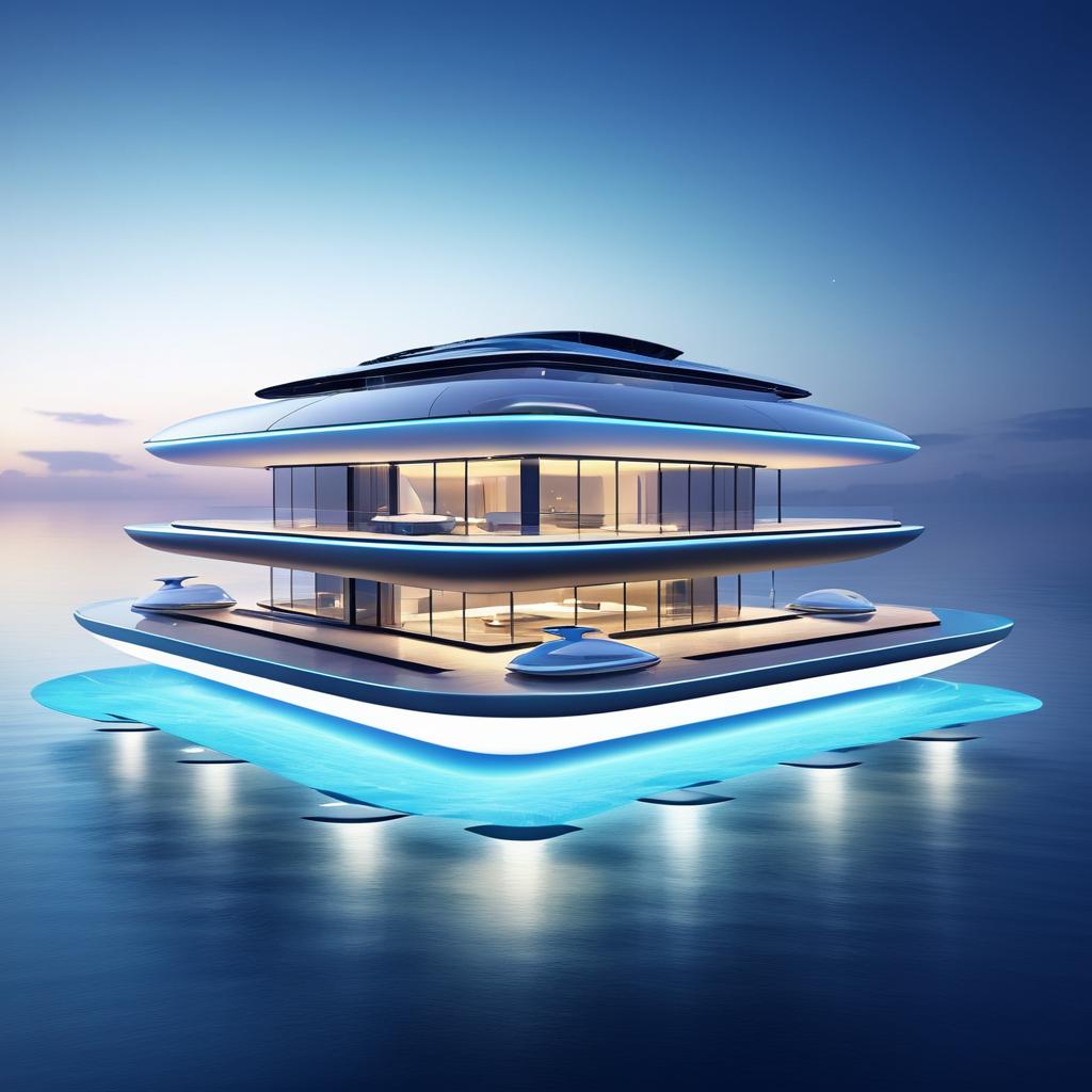 Futuristic Luxurious Floating Villa Concept