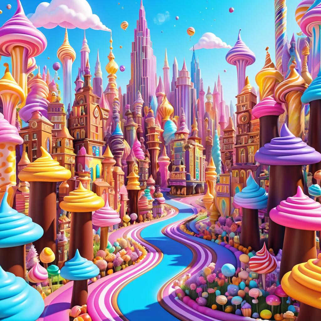 Whimsical Candyland Unicorn Adventure