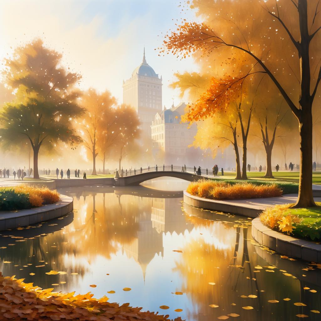 Vibrant Autumn Park Scene in Detail