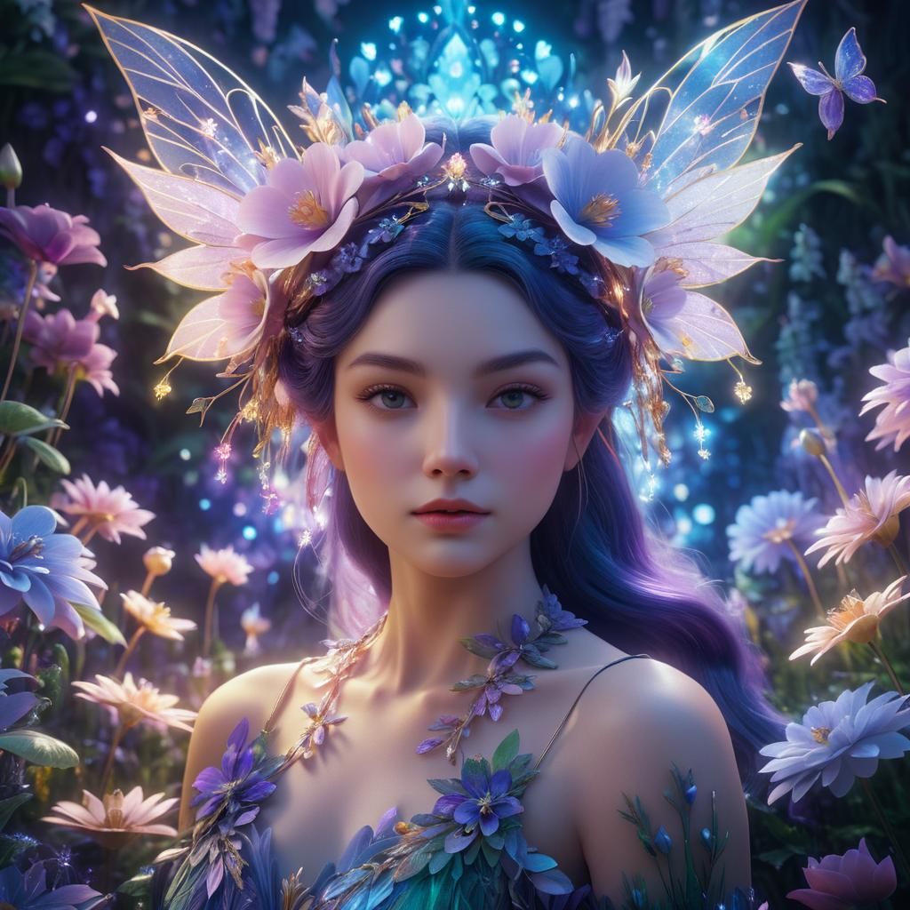 Enchanted Fairy Portrait in Bloom