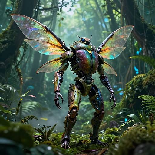 Beetle Humanoid in Alien Jungle
