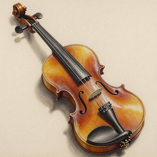 Hyperreal Pencil Violin: Intimate Study