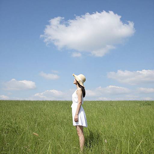Young Woman in Summer Meadow