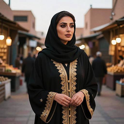Photorealistic Portrait of Elegant Middle-Eastern Woman