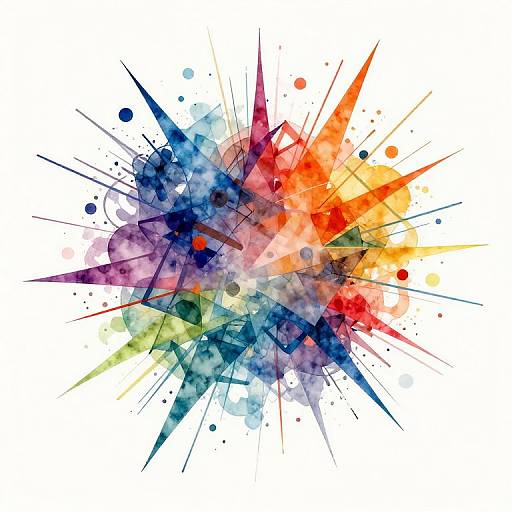 Artistic Explosion of Colorful Impulse