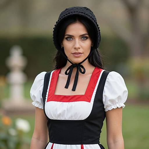 Elegant Woman in Serene Garden