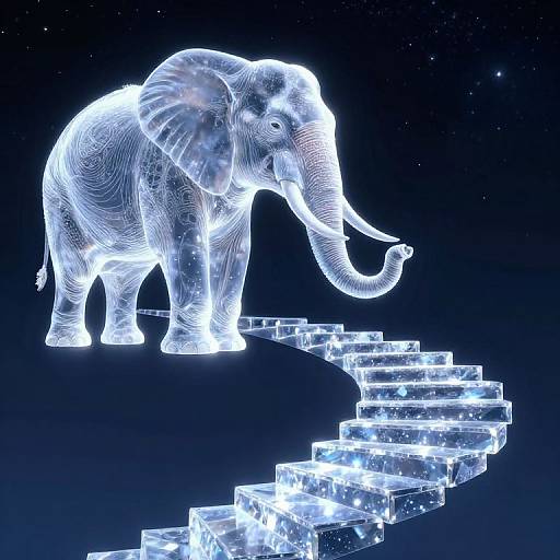 Ethereal Starlight Elephant Staircase