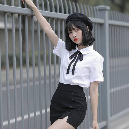 Chic Urban Asian Woman Portrait