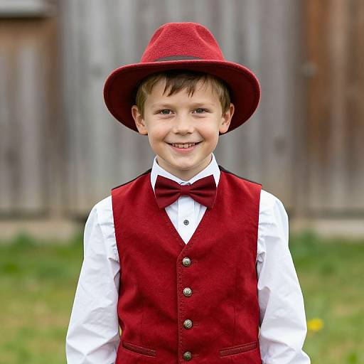 Bavarian Boy in Traditional Costume